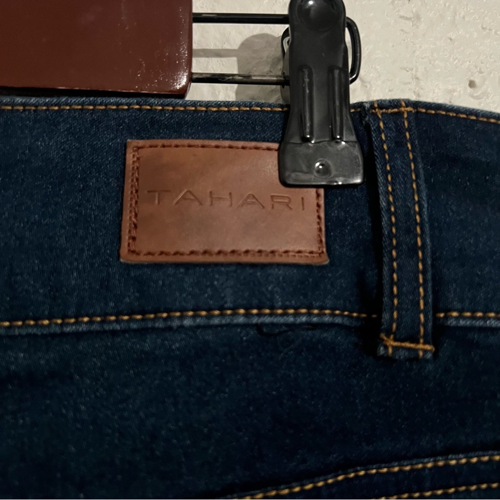 Tahari Womens Jeans 22W Blue Strtch Dark Wash Plus Ankle - Picture 7 of 11